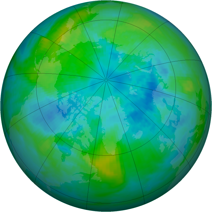 Arctic ozone map for 02 October 1989